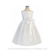 Children Wedding 2-12 Years Old Fashionable White Tulle and Long Ball Gown Flower Girl Dresses Pattern Kids Party Wear LF04